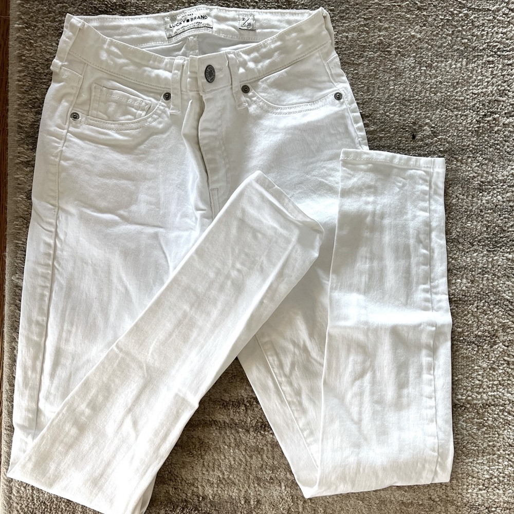Lucky Brand high rise white denim.